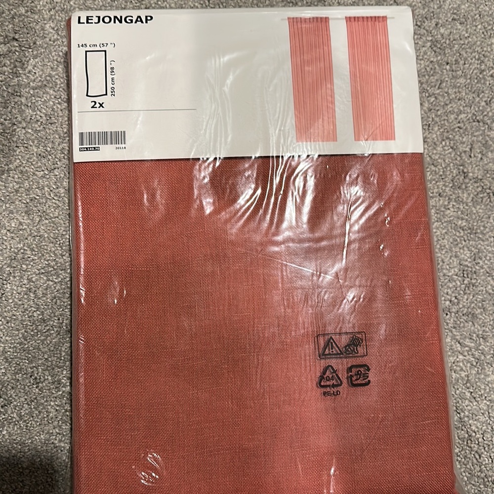IKEA LEJONGAP Linen Curtain Panels.